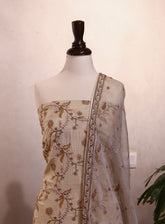 Moin Block Embroidered Raw Silk 3 Piece Unstitched Suit MBLK25ERS MD-1424